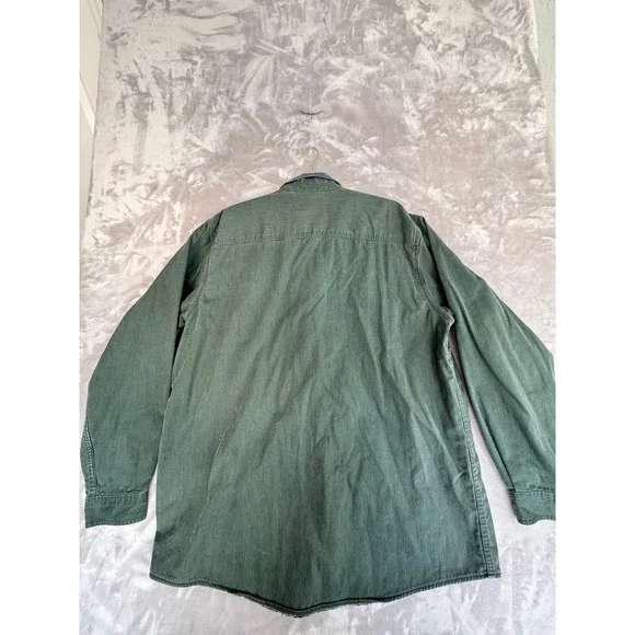 Vintage L.L.Bean XL Tall Mens Flannel Lined Canvas Work Shirt Jacket Plaid‎